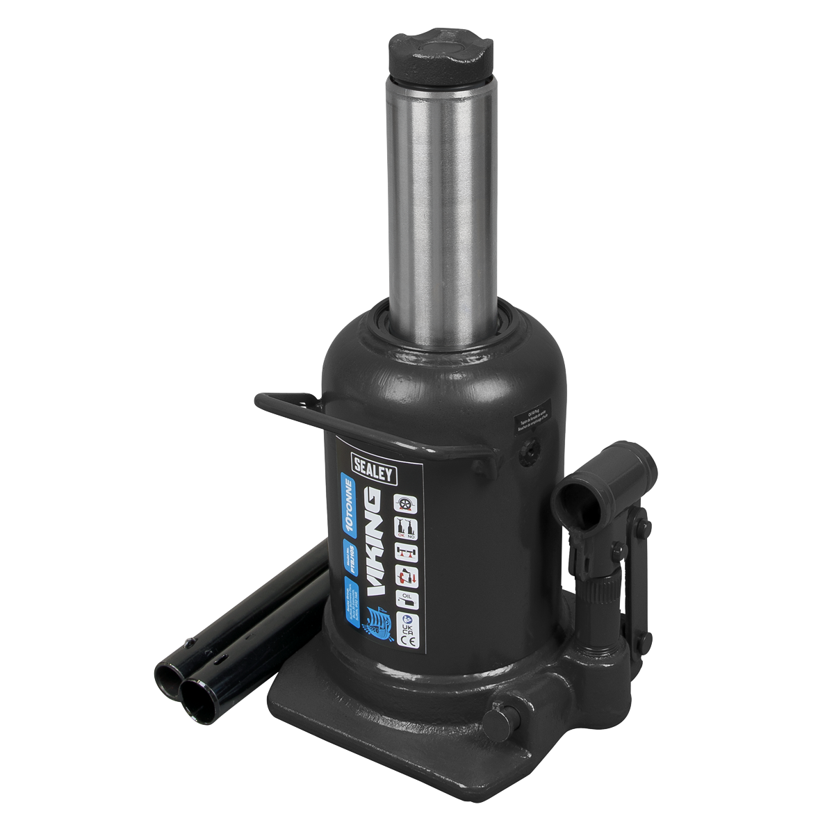Sealey 10 Tonne Bottle Jack With Telescopic Ram & Safety Overload Valve PTBJ10S