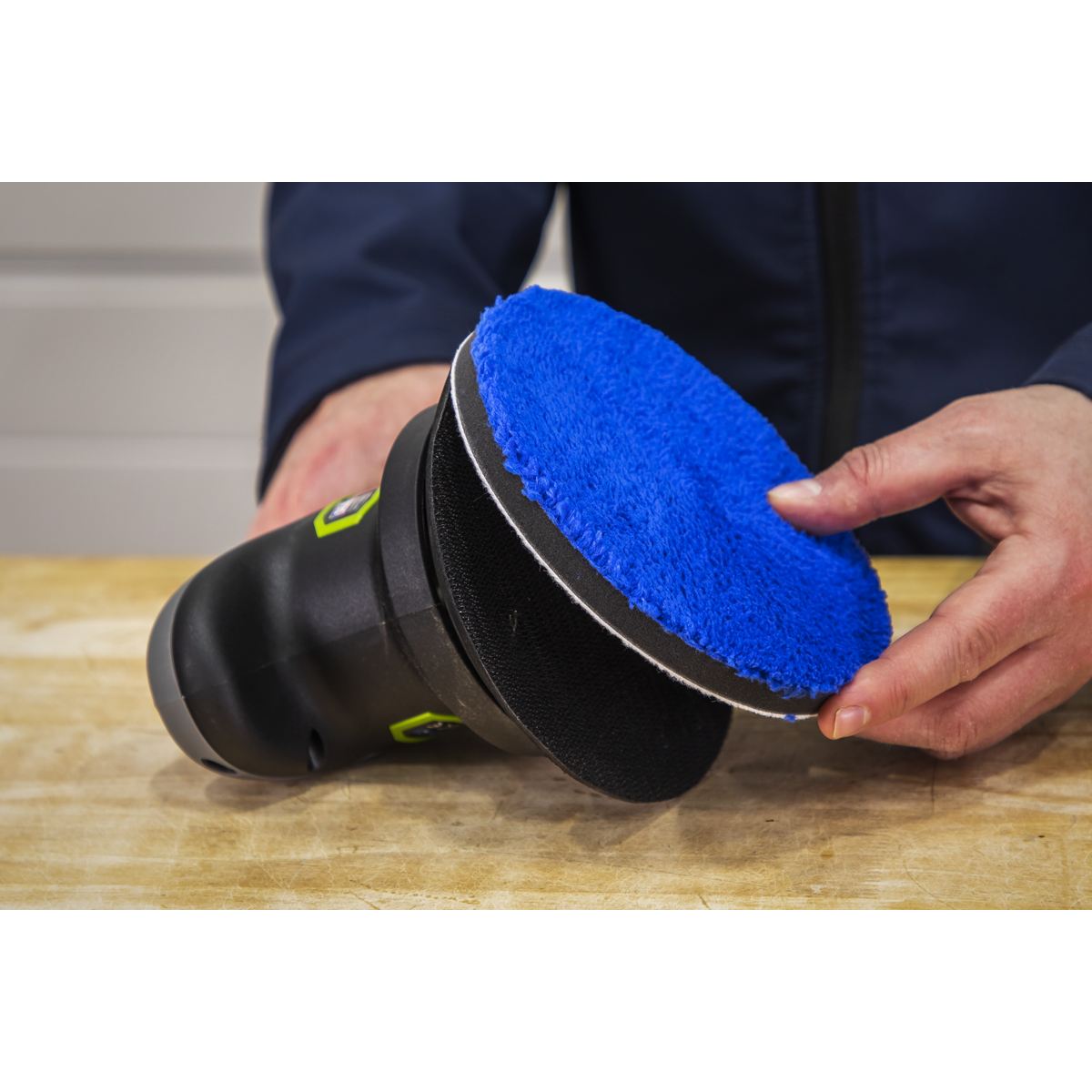 Sealey Terry Bonnet Pad Ø150mm Hook-and-Loop Washable Multiple Use PTCMC150