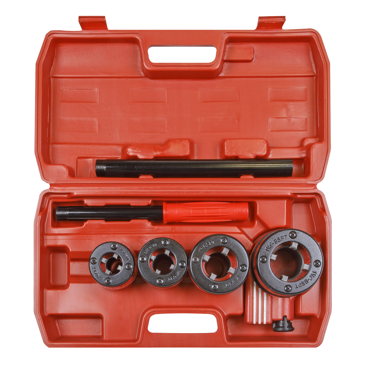 Sealey 1/2"-1-1/4" BSPT Pipe Threading Kit With 4 Tool-Steel Cutting Bits PTK991