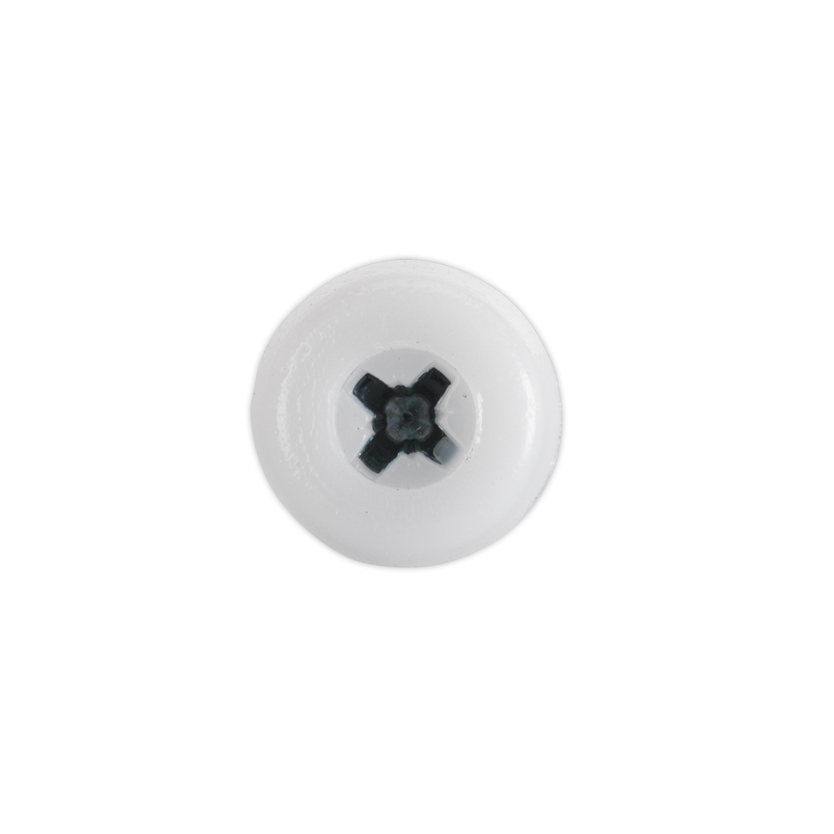 Sealey Number Plate Screw Plastic Enclosed Head 4.8 x 18mm White Pack Of 50