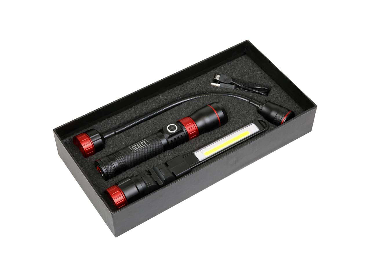 Sealey Interchangeable 3-In-1 COB LED Inspection Lamp Rechargeable LED0131R