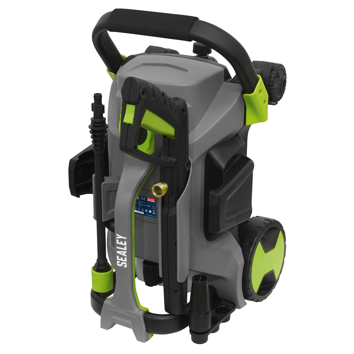 Sealey Pull Along Pressure Washer 140 Bar With TSS Lightweight 5m Hose PW2000PA