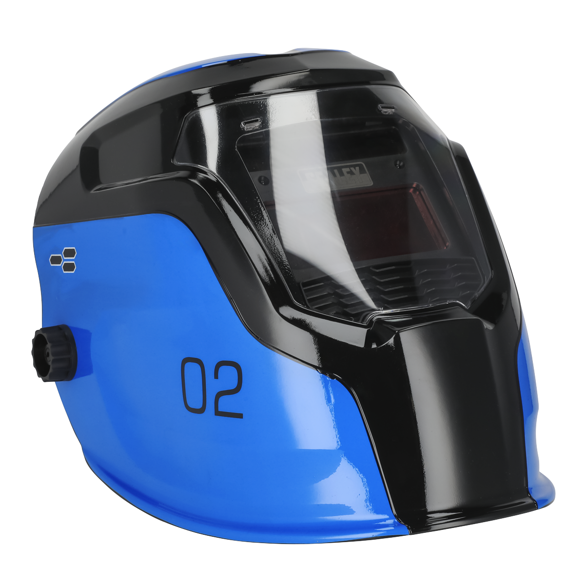 Sealey Protection Blue Auto Darkening Welding Safety Helmet Shade 9-13 PWH2