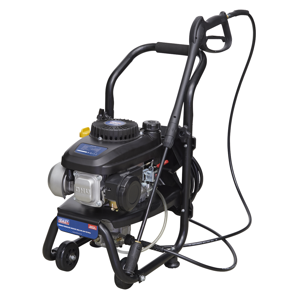 Sealey Pressure Washer W/ Recoil Starting 130BAR 7ltr/min 2.4HP Petrol PWM1300