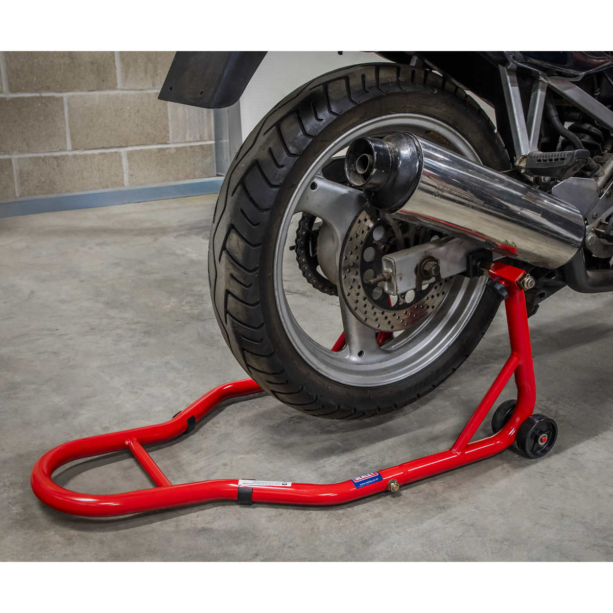 Sealey Universal Rear Paddock Stand With Angle Adjustable Rubber Supports RPS2KD