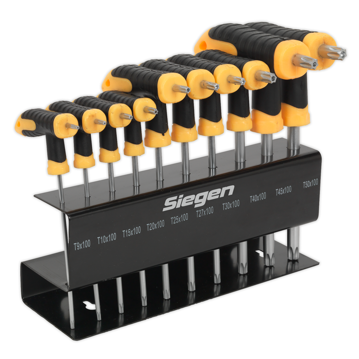 Sealey TRX-Star Key Set 10 Pieces T-Handle Polished Satin Finish S01151