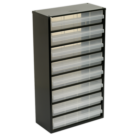 Sealey Cabinet Box 8 Drawer Heavy Duty Steel Frame Wall Mountable APDC08