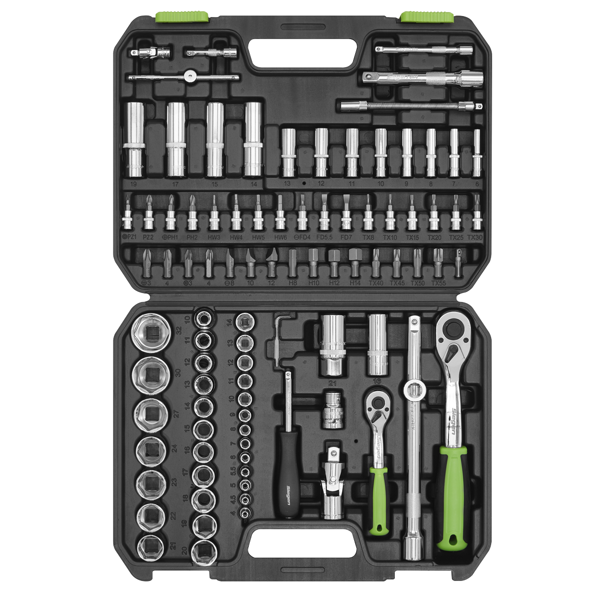 Sealey 1/4" 1/2" Square Drive WallDrive Metric Socket Set 94 Pieces S01210