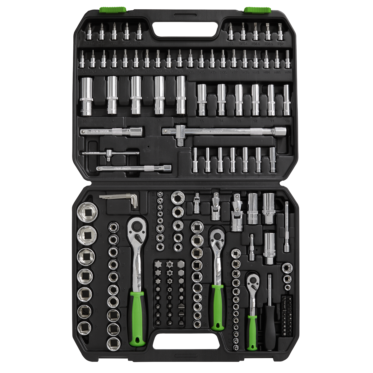 Sealey 1/4" 3/8" 1/2" Square Drive WallDrive Metric Socket Set 171 Pieces S01211