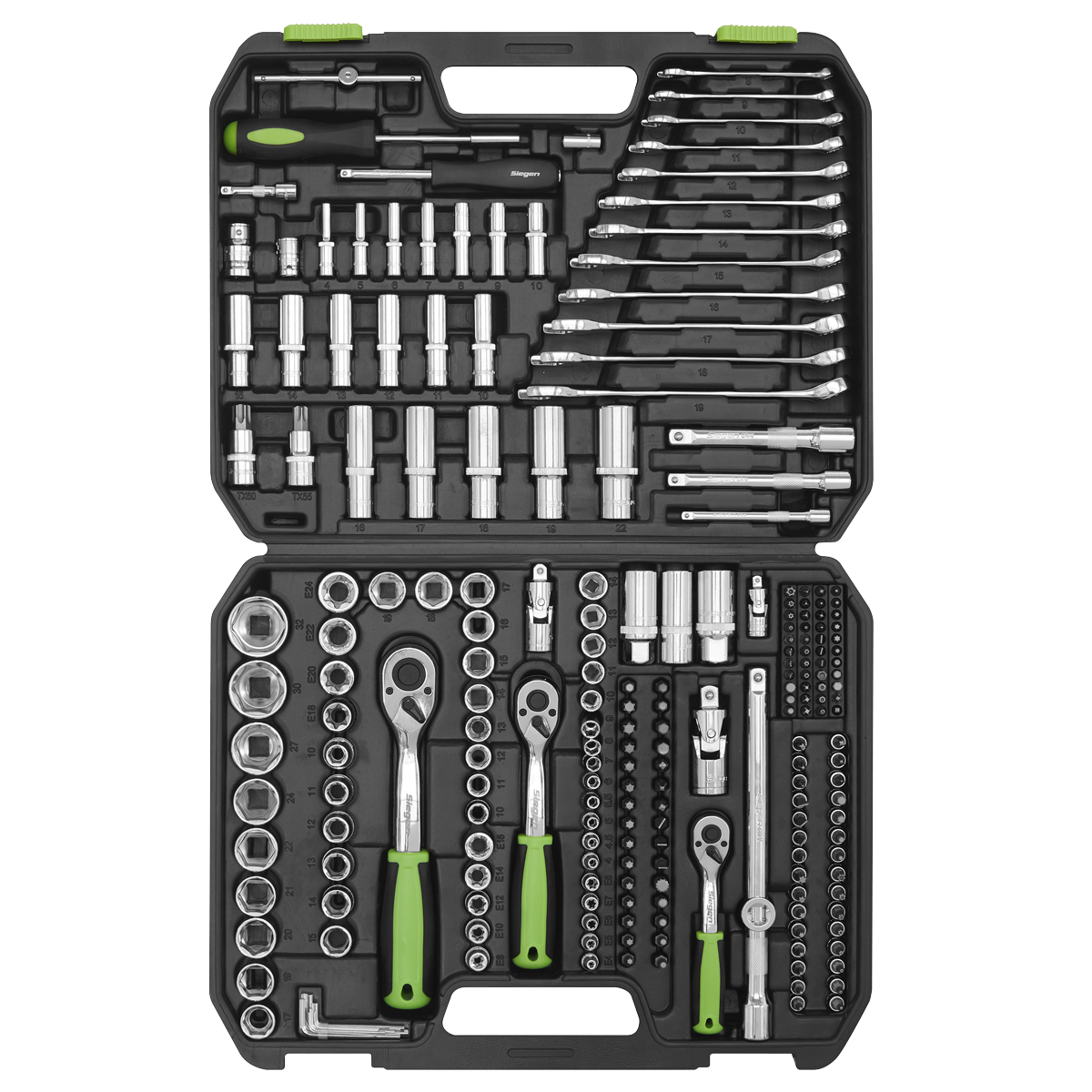 Sealey 1/4" 3/8" 1/2" Square Drive WallDrive Metric Socket Set 219 Pieces S01212