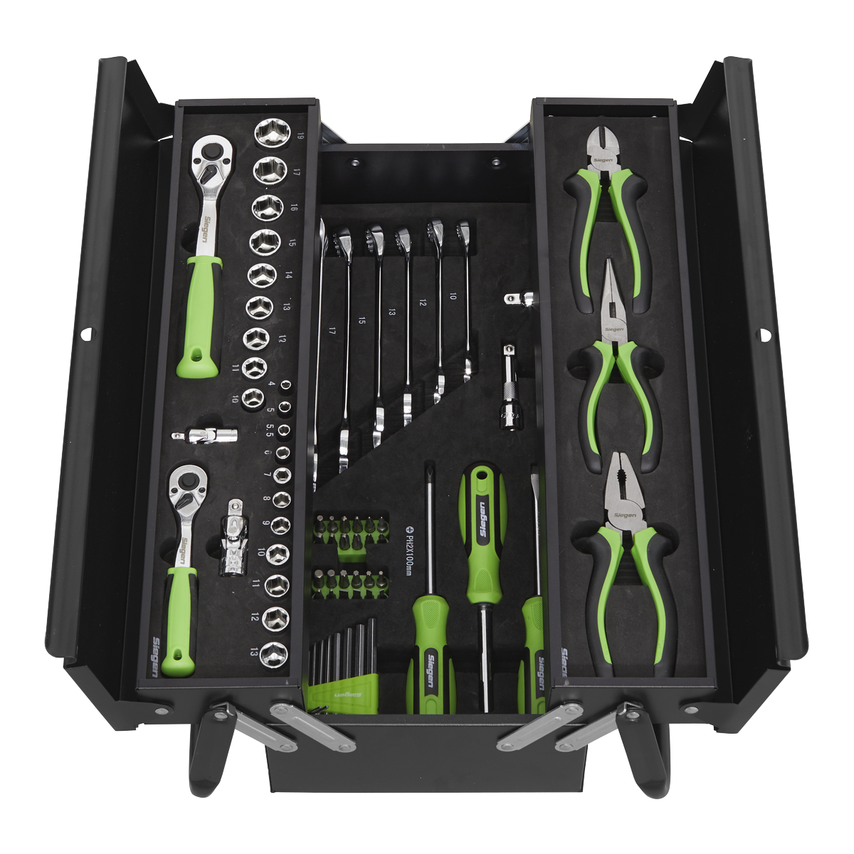 Sealey Tool Kit With Cantilever Toolbox Soft Grip Handles 70 Pieces S01215