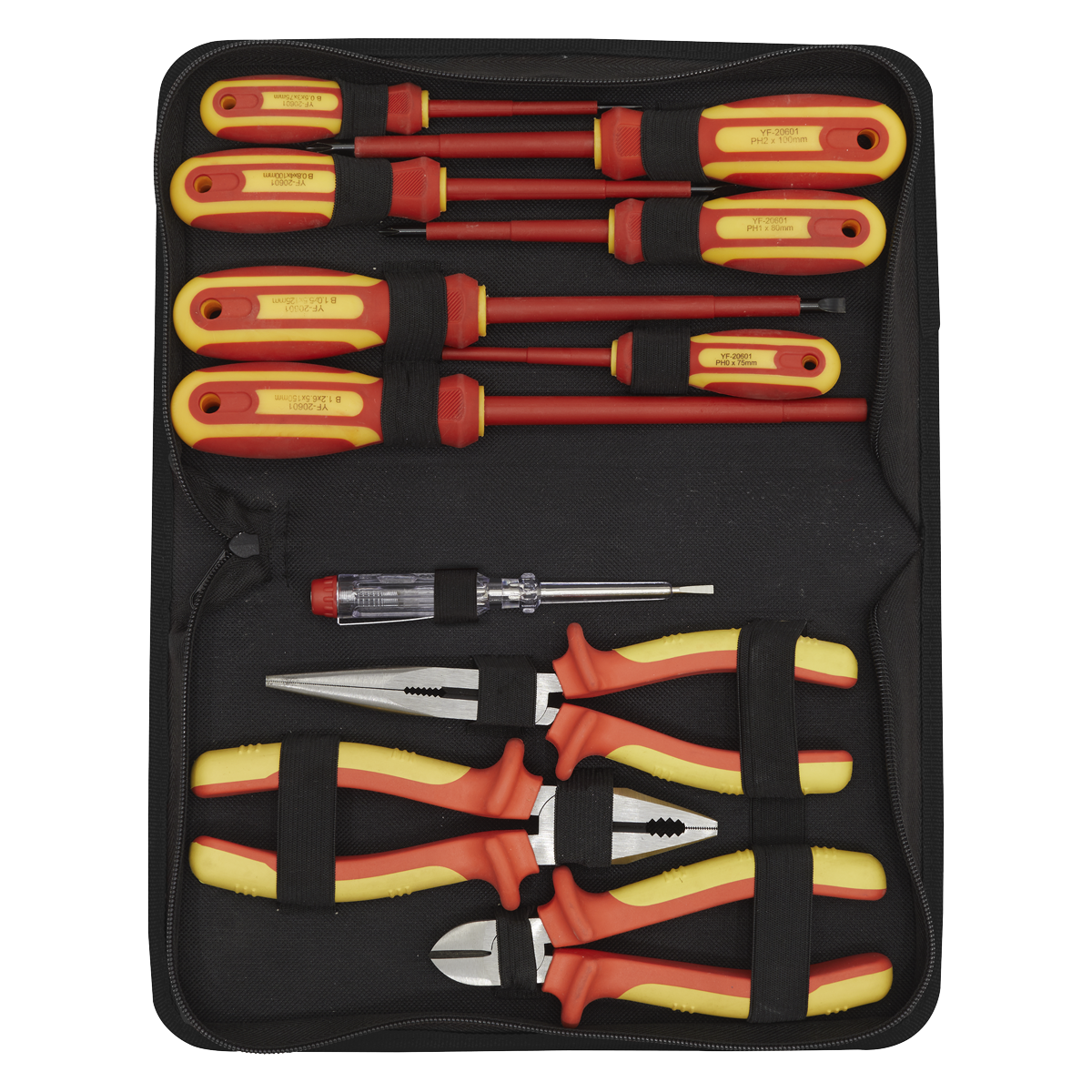 Sealey Electrical VDE Tool Set 11 Pieces Tempered Chrome Vanadium Steel S01219