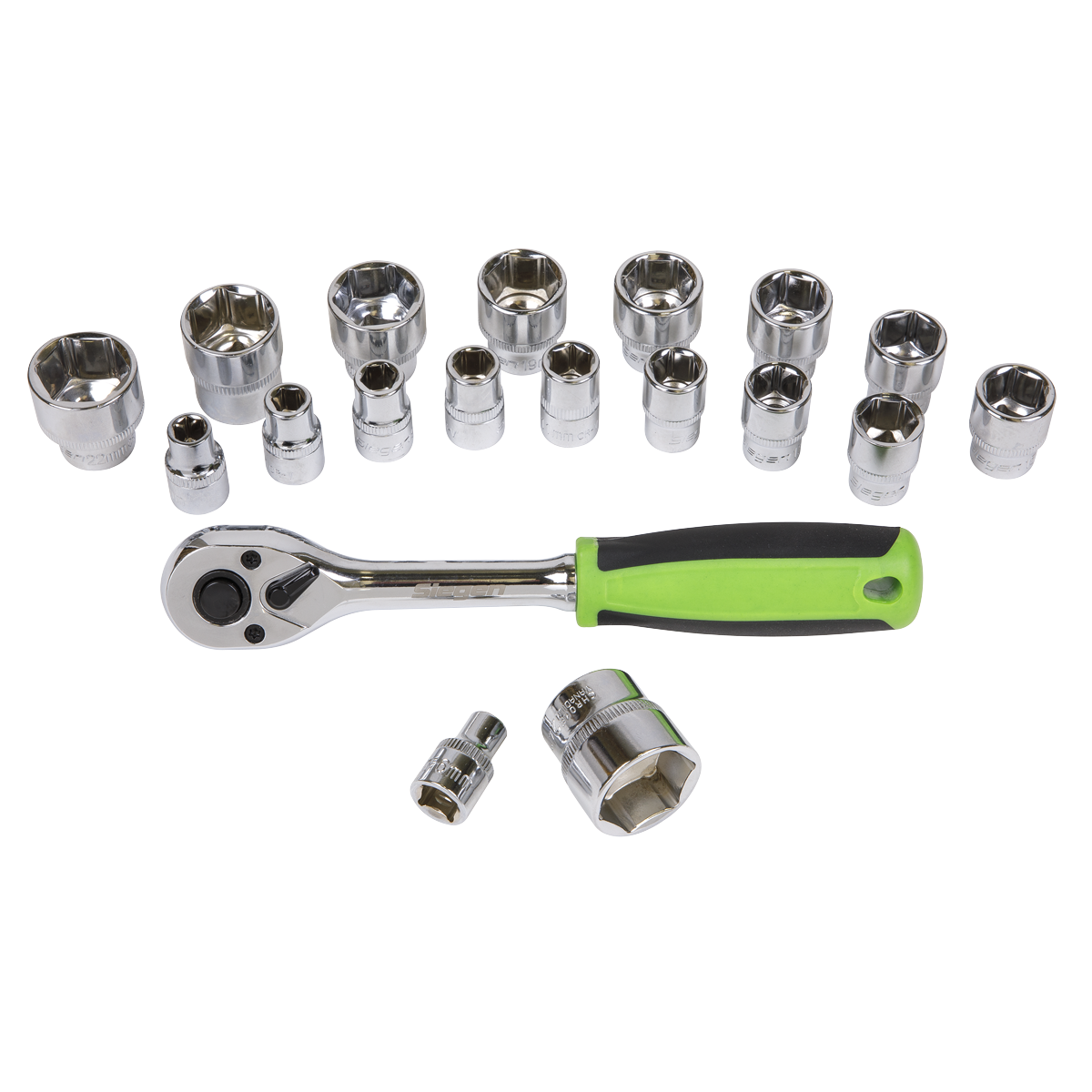 Sealey Socket Set 19 Pieces 3/8" Square Drive 6 Point WallDrive Metric S01243