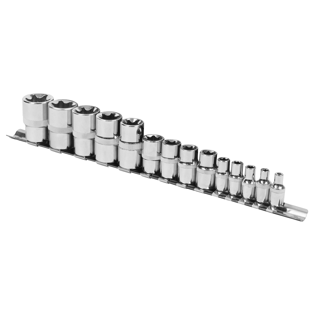 Siegen TRX-Star Socket Set 14 Pieces 1/4" 3/8" & 1/2" Square Drive E4-E24 S01265