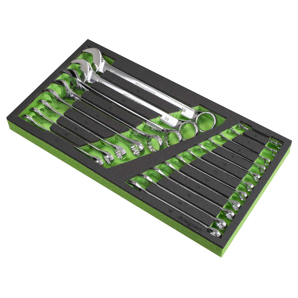 Sealey Siegen Combination Spanner Set 6-32mm With Tool Tray 19 Pieces S01272