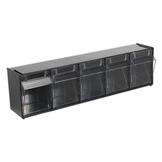Sealey Stackable Cabinet Box 5 Bins Pre-Drilled Holes For Wall Mounting APDC5