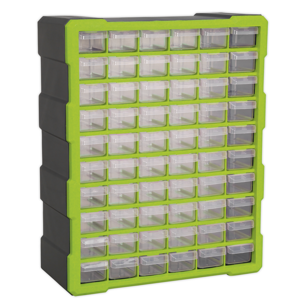 Sealey Cabinet Tool Box 60 Drawer Wall Mountable - Hi-Vis Green/Black APDC60HV