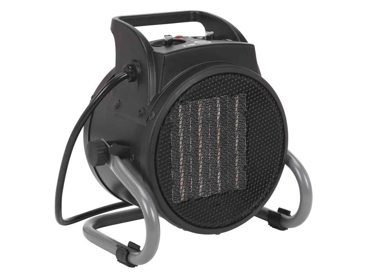 Sealey Industrial PTC Fan Heater With Power Cable 3-Pin Plug 2000W/230V PEH2001