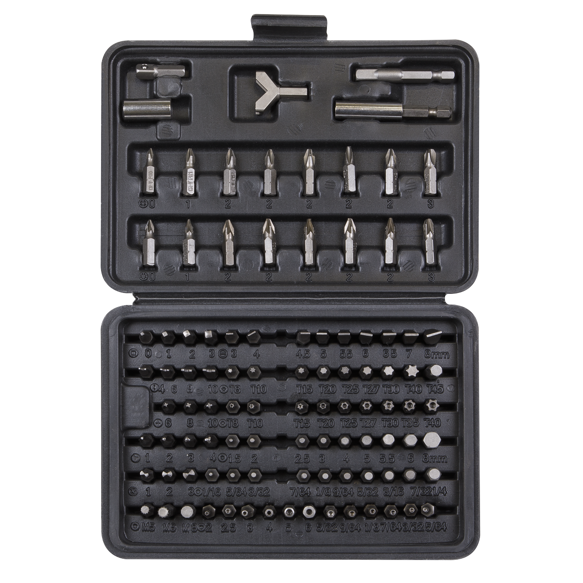 Sealey 100 Piece Power Tool Security Bit Set Chrome Vanadium Steel S0473
