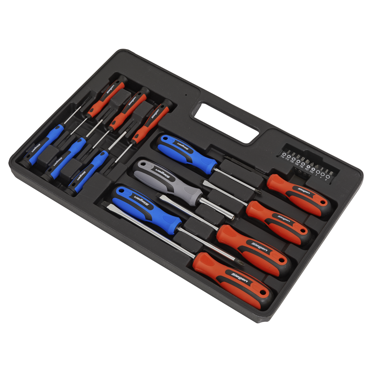 Sealey Soft Grip Screwdriver/Bit Set Chrome Vanadium Steel Shafts 23 Pcs S0598