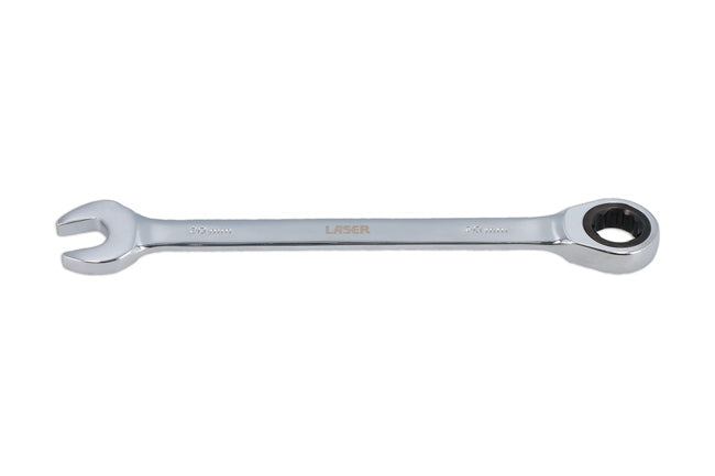 LASER 62655 Ratchet Ring Open-Ended Spanner 20mm Spanner Chrome Vanadium Steel
