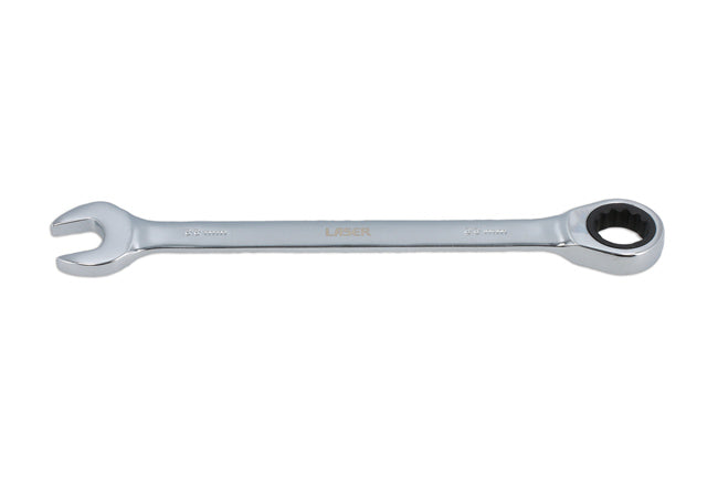 LASER 62657 Ratchet Ring Open-Ended Spanner 22mm Spanner Chrome Vanadium Steel