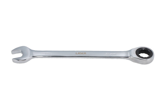 LASER 62659 Ratchet Ring Open-Ended Spanner 27mm Spanner Chrome Vanadium Steel