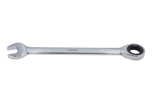 LASER 62661 Ratchet Ring Open-Ended Spanner 32mm Spanner Chrome Vanadium Steel