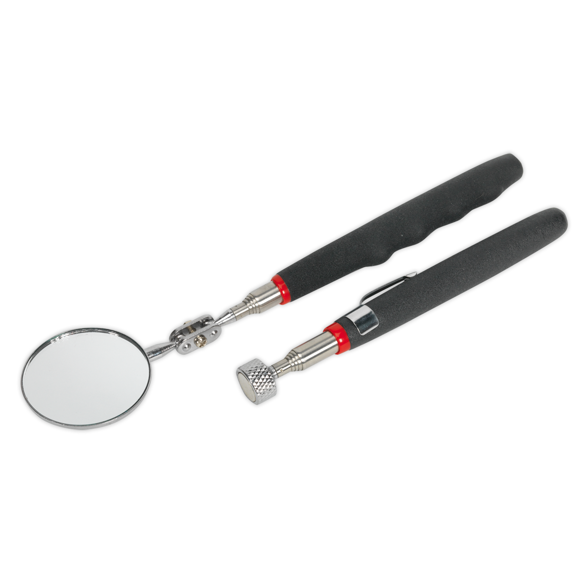 Sealey Telescopic Magnetic Pick-Up Tool & Inspection Mirror Set 2 Pieces S0940