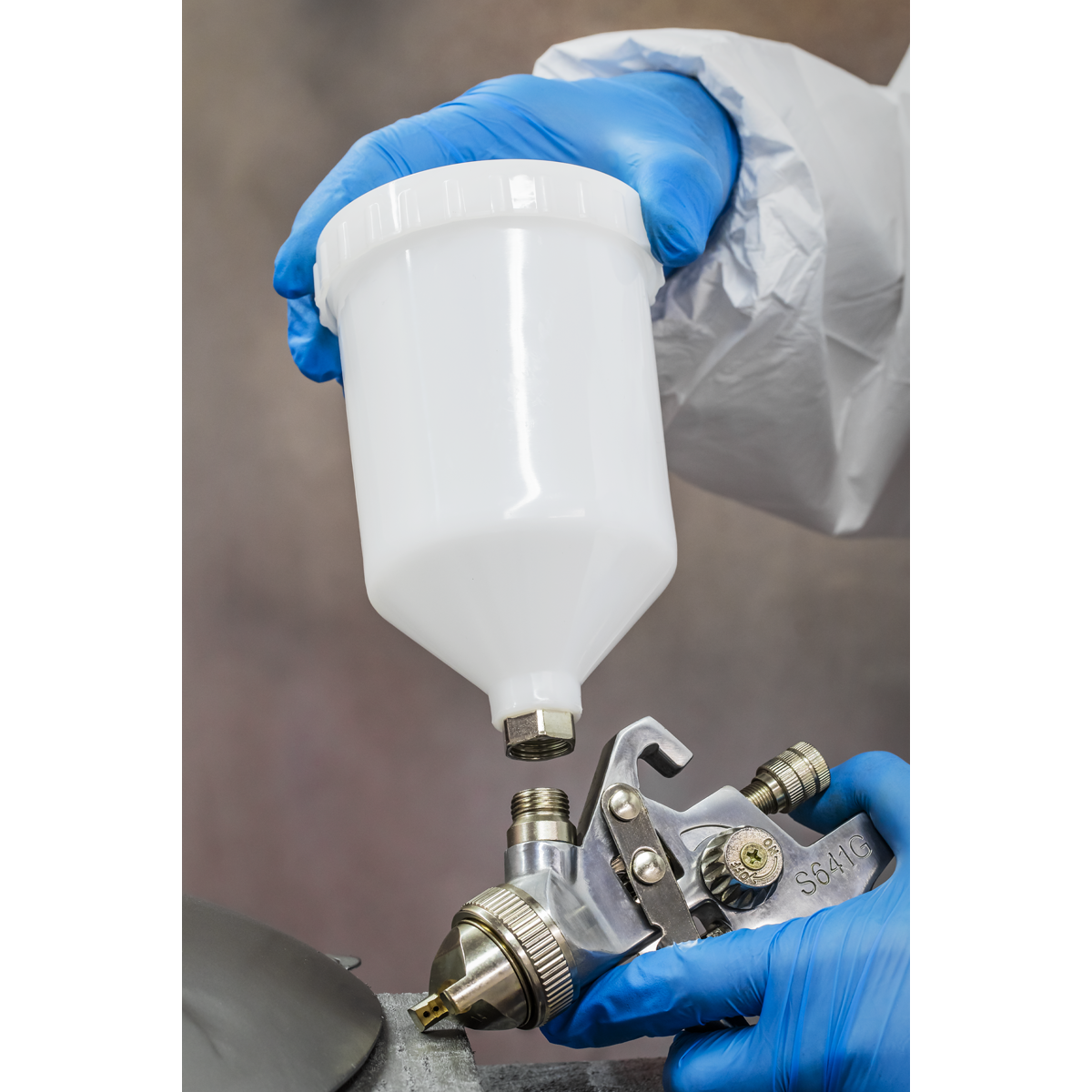 Sealey Spray Gun Gravity Feed 1.4mm Set-Up With Steel Needle & Nozzle S641G