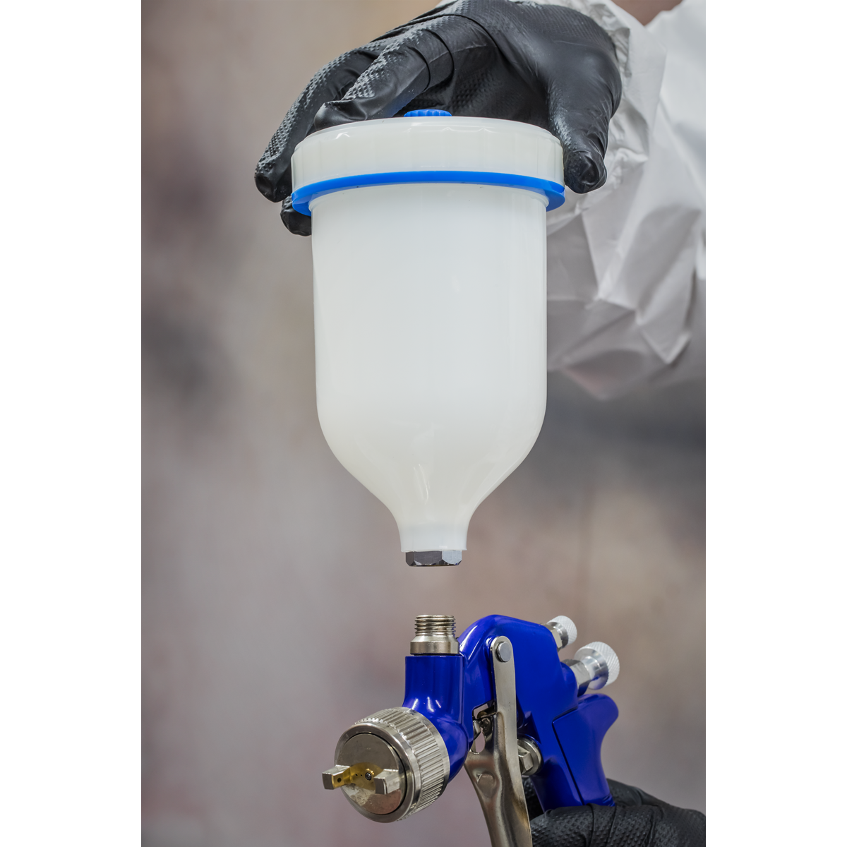 Sealey Gravity Feed Spray Gun 2-Stage Trigger Control 1.3mm Set-Up S713G