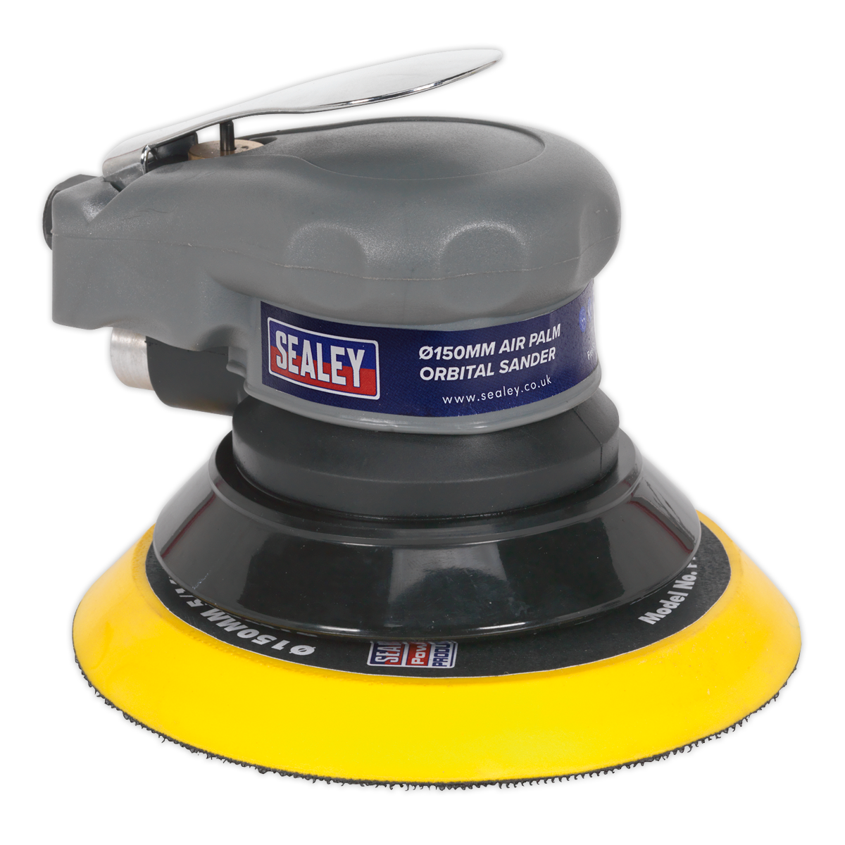Sealey Air Palm Orbital Sander With Soft Rubber Handgrip 150mm 10000RPM SA08