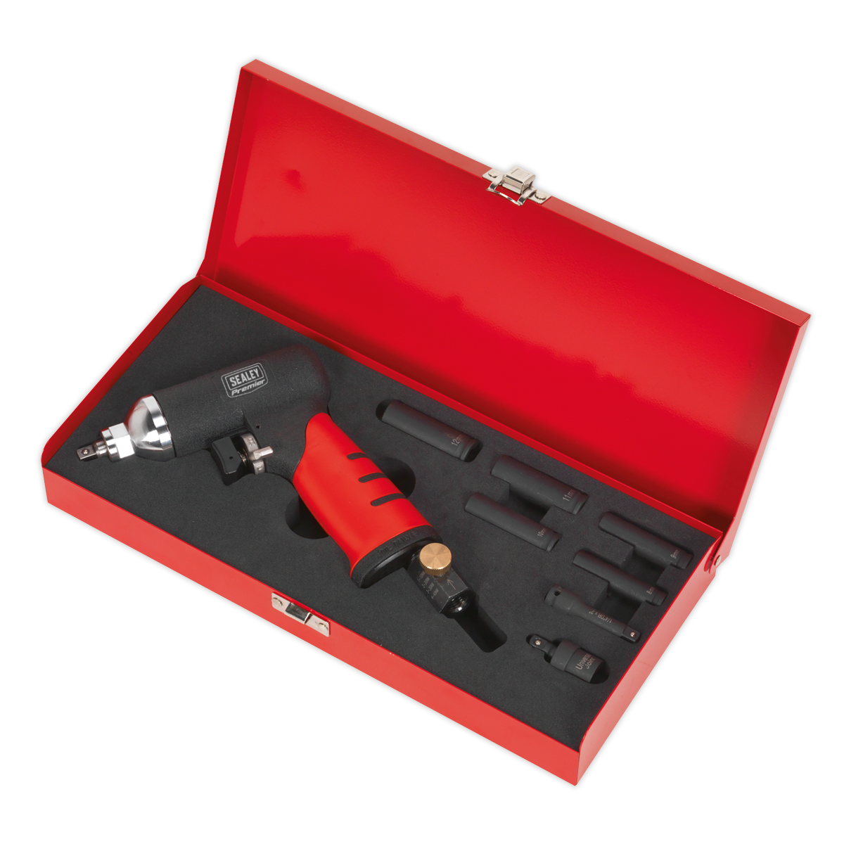 Sealey 1/4" Square Drive Air Impact Wrench Diesel Glow Plug Kit 10000 RPM SA141
