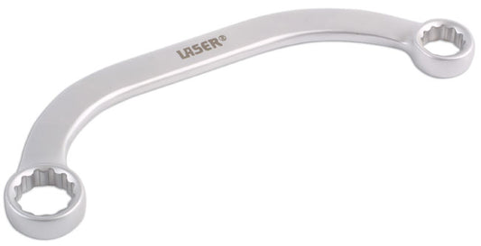 LASER 3585 Bi-Hex Half Moon Ring Spanner 14mm x 17mm Chrome Vanadium Steel