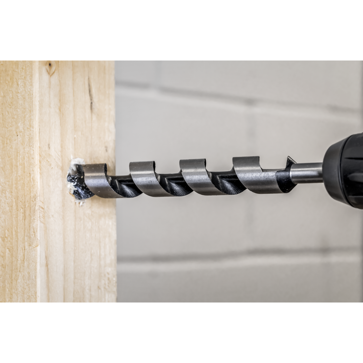 Sealey Ø19 x 255mm SDS Plus Auger Wood Drill Fully Hardened Silver SA19X235