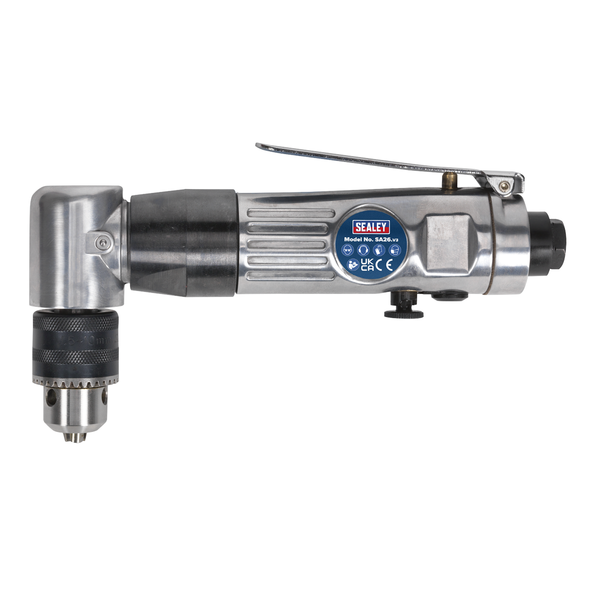 Sealey Ø10mm Air Angle Drill Reversible With 90° Planetary Gearbox SA26