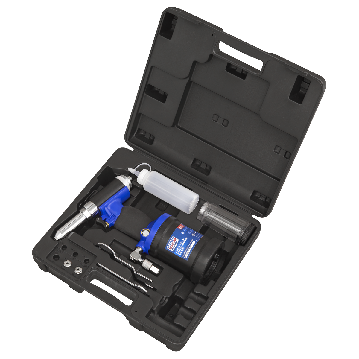 Sealey Air Hydraulic Riveter Heavy Duty Vacuum System Trigger Operated SA316