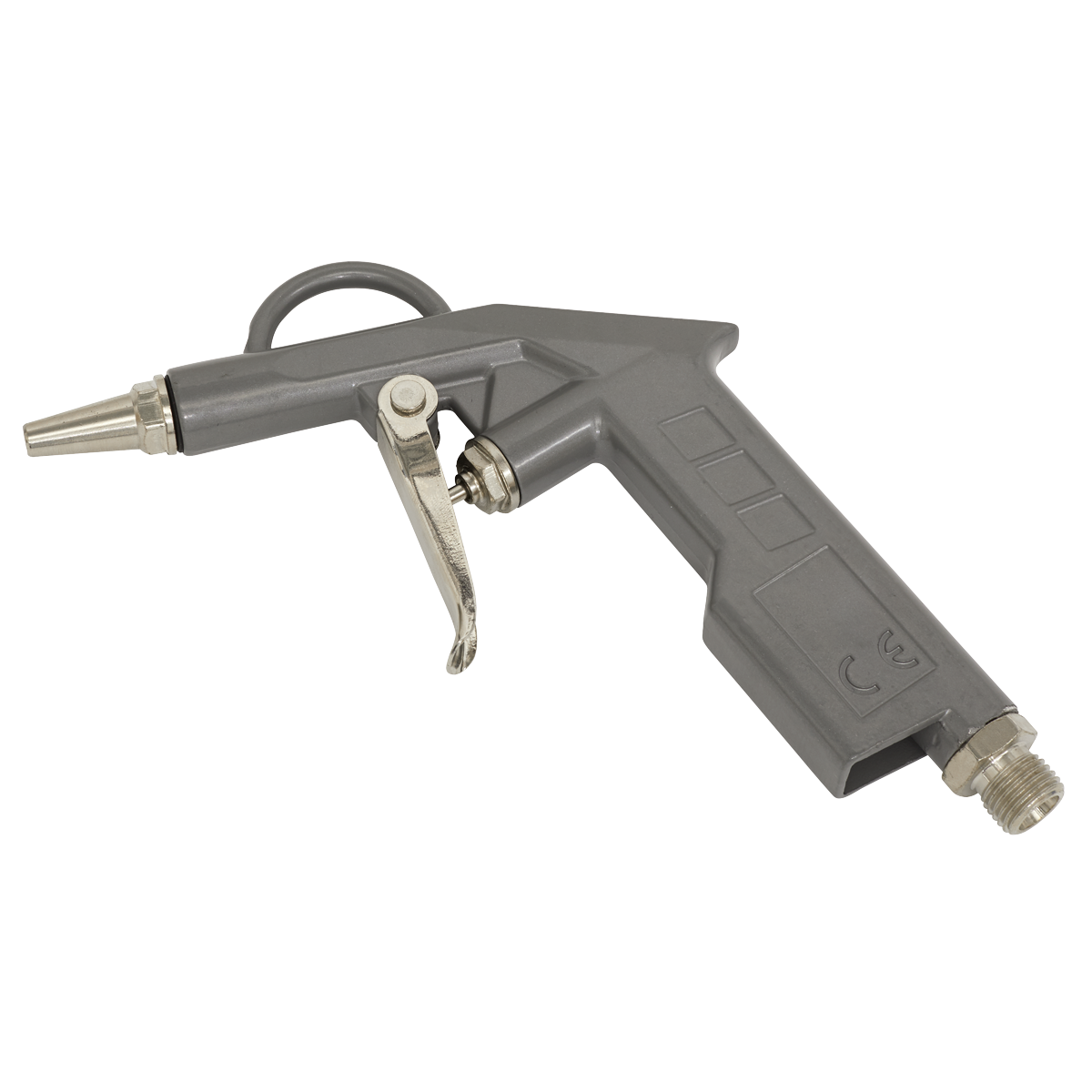 Sealey Air Blow Gun With Short Type Nozzle & 1/4" BSP Air Inlet Grey SA334
