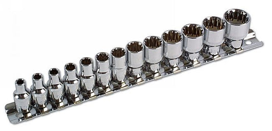 LASER 3592 13pc 1/4" Inch Drive AllDrive Socket Set Chrome Vanadium Sockets