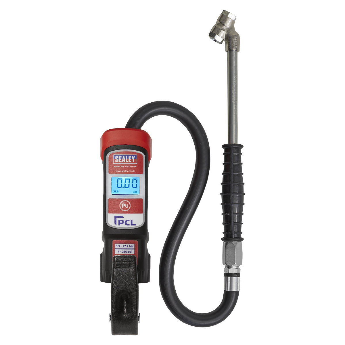 Sealey Premier Anodised Digital Tyre Inflator W/ Twin Push-On Connector SA37/96B