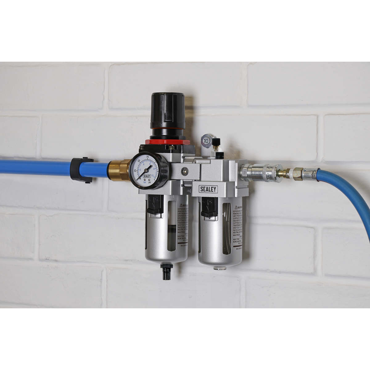 Sealey Air Filter/Regulator/Lubricator With Wall Bracket - High Flow SA4001