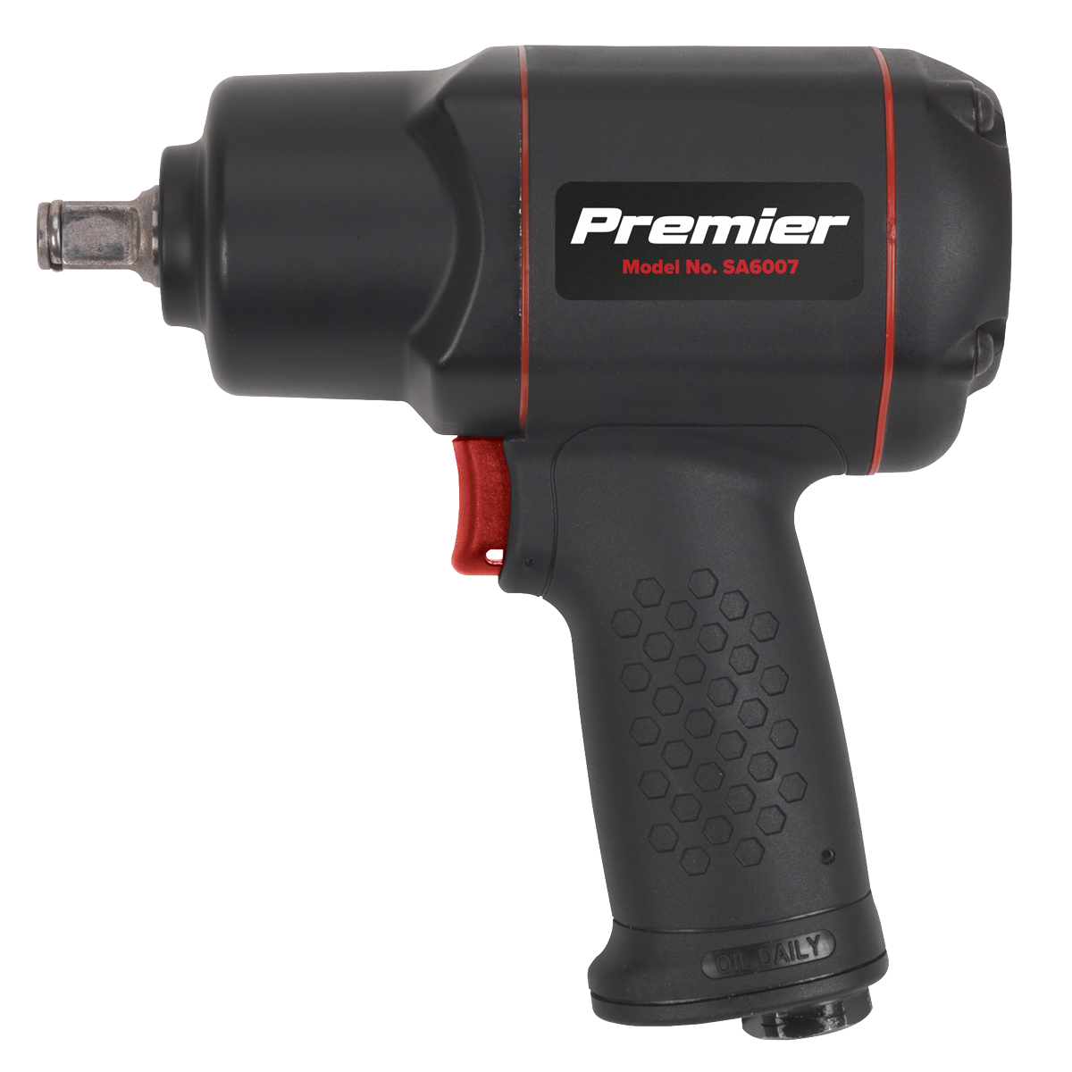 Sealey 1/2" Square Drive Composite Air Impact Wrench Twin Hammer 9000RPM SA6007