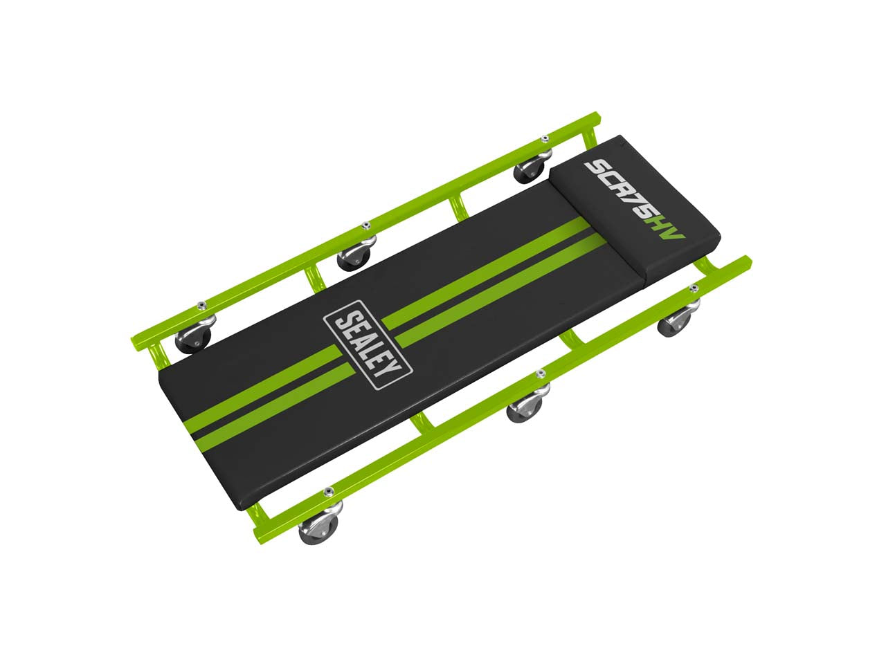 Sealey American-Style Creeper 36" With Steel Frame & 6 Wheels - Green SCR75HV