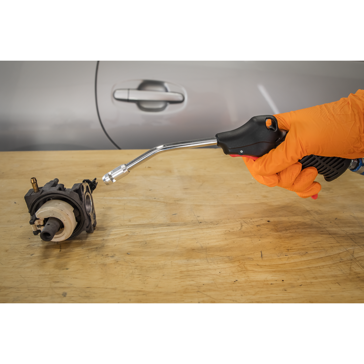 Sealey 100mm Air Blow Gun With 1/4" BSP Air Inlet & Safety Nozzle SA9131