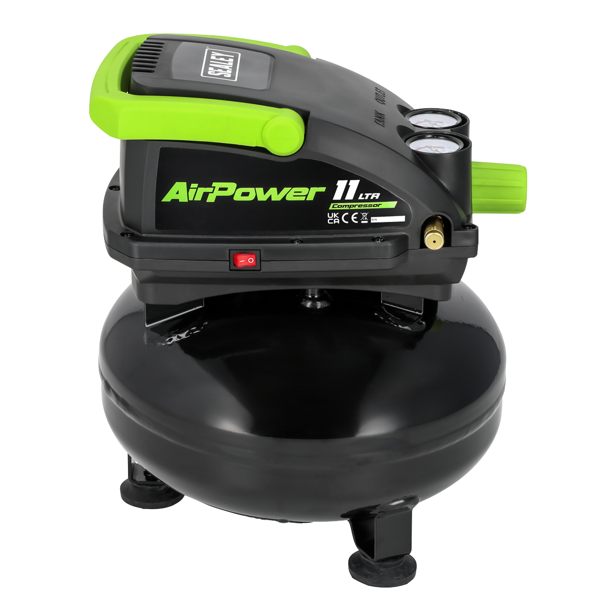 Sealey Direct Drive Air Compressor 11L Oil Free 0.5hp Aluminium SAC1100