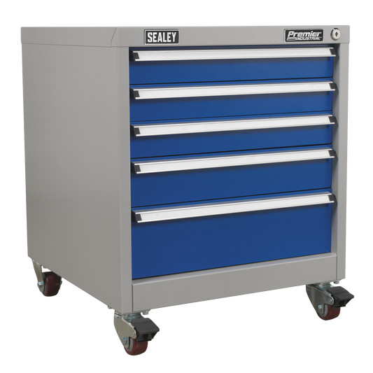 Sealey Mobile Industrial Tool Cabinet 5 Drawer Lock With Two Coded Keys API5657B