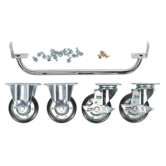 Sealey Industrial Handle & Wheel Kit For 565mm Tool Cabinets Silver API565KIT