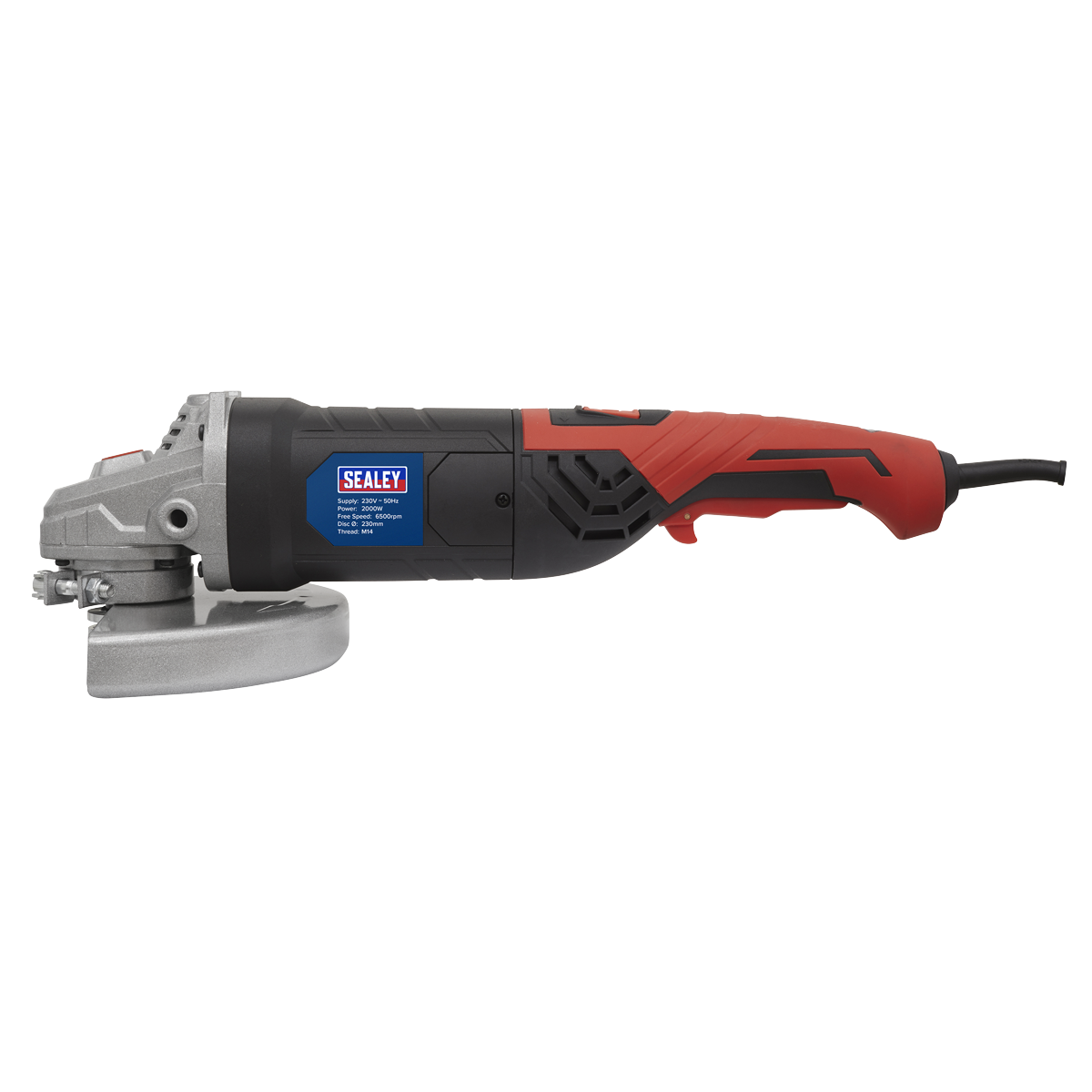 Sealey 230V 230mm 2000W Angle Grinder Built-In LED Power Indicator SAG230