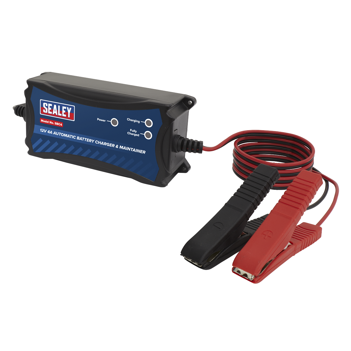 Sealey 12V 4A Automatic Battery Charger & Maintainer Charge 40-80Ah IP33 SBC4