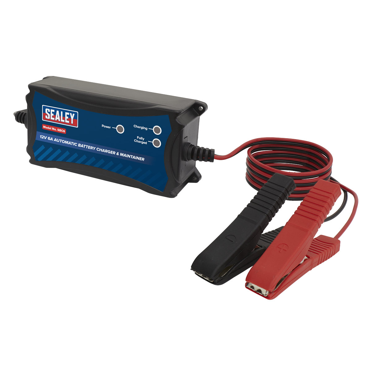 Sealey 12V 6A Automatic Battery Charger & Maintainer Charge 40-100Ah IP33 SBC6
